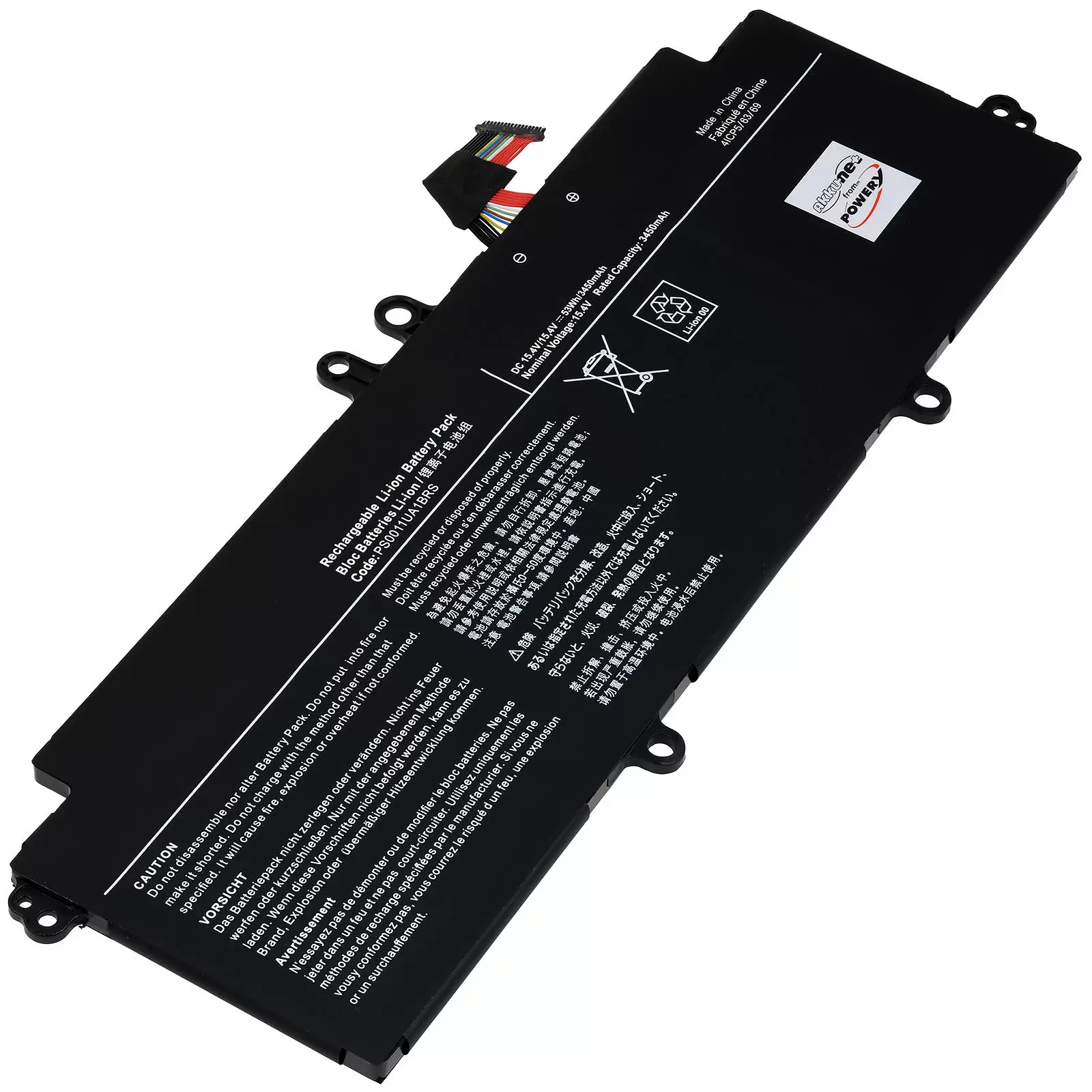Akku passend für Toshiba Portege X30L‑J X30L‑K Laptop Typ PS0011UA1BRS Akku passend für Toshiba Portege X30L‑J X30L‑K Laptop Typ PS0011UA1BRS