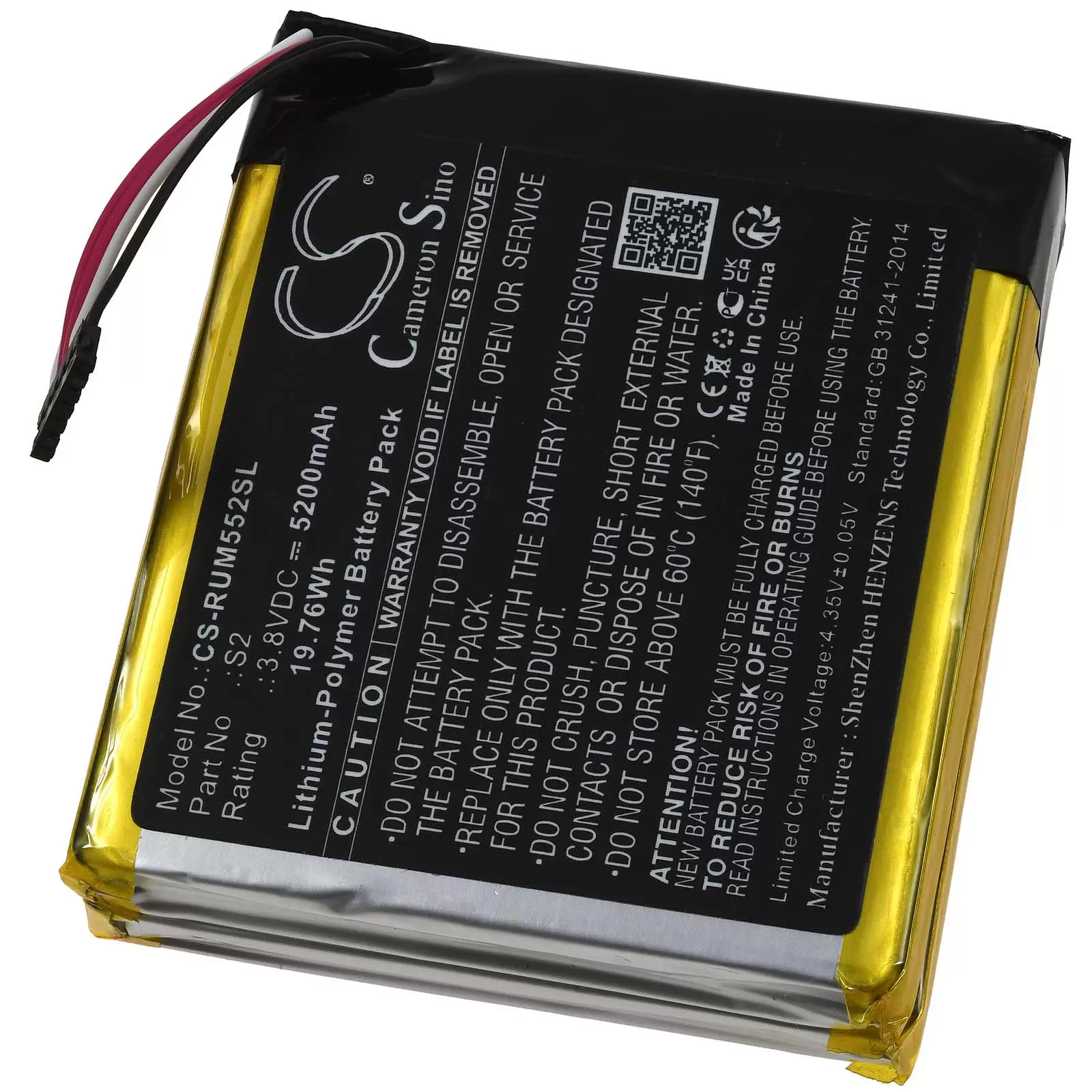 Akku passend für Video-Türklingel Ring Doorbell 2. Generation Typ S2 Akku passend für Video-Türklingel Ring Doorbell 2. Generation Typ S2