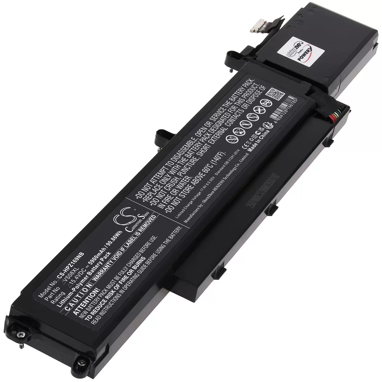 Akku passend für Laptop HP Zbook Fury 16 G9 ZBook Fury 16 G9 609M3AV Typ VS08XL