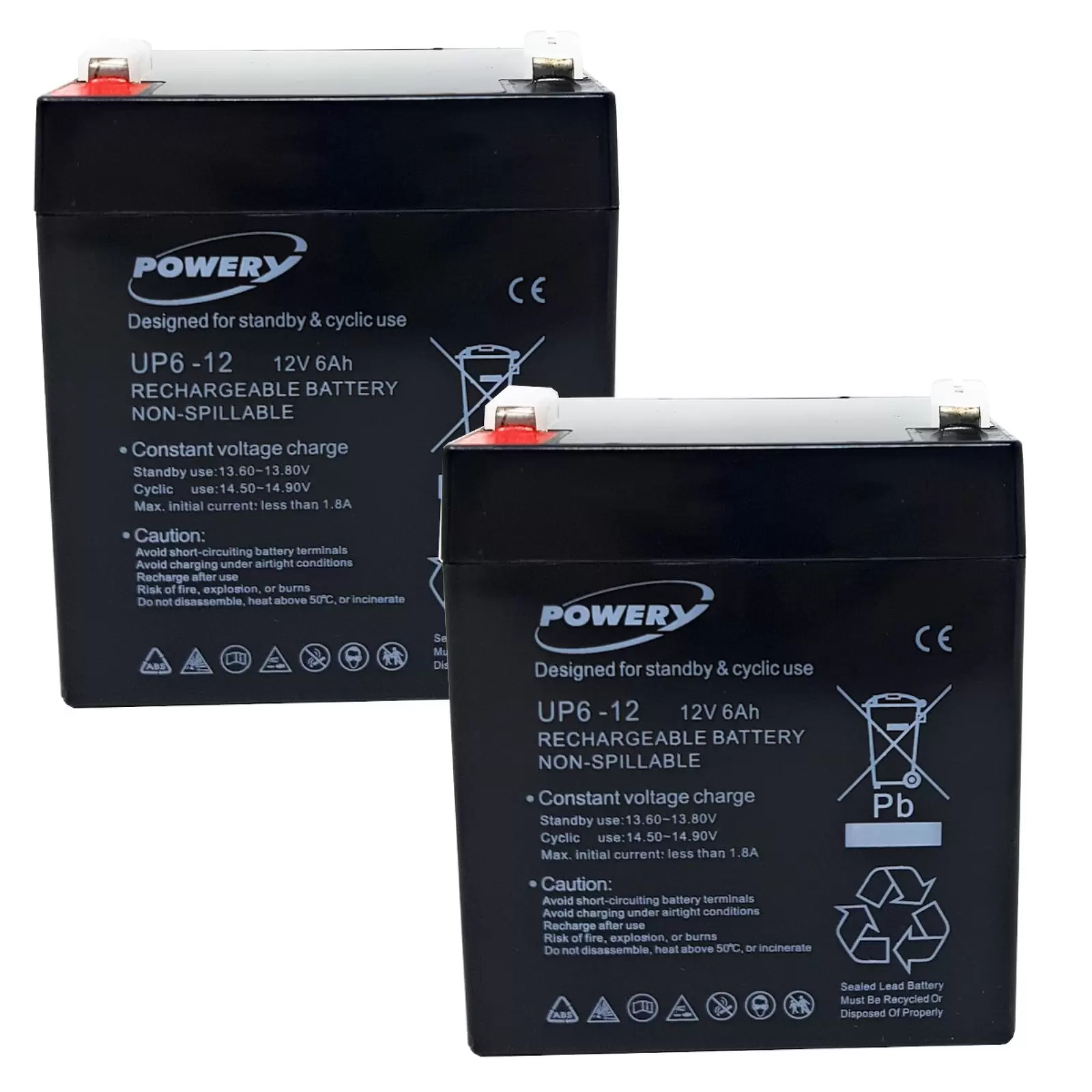 Powery Blei-Gel Akku 12V 6Ah ersetzt APC RBC 20 Powery Blei-Gel Akku 12V 6Ah ersetzt APC RBC 20