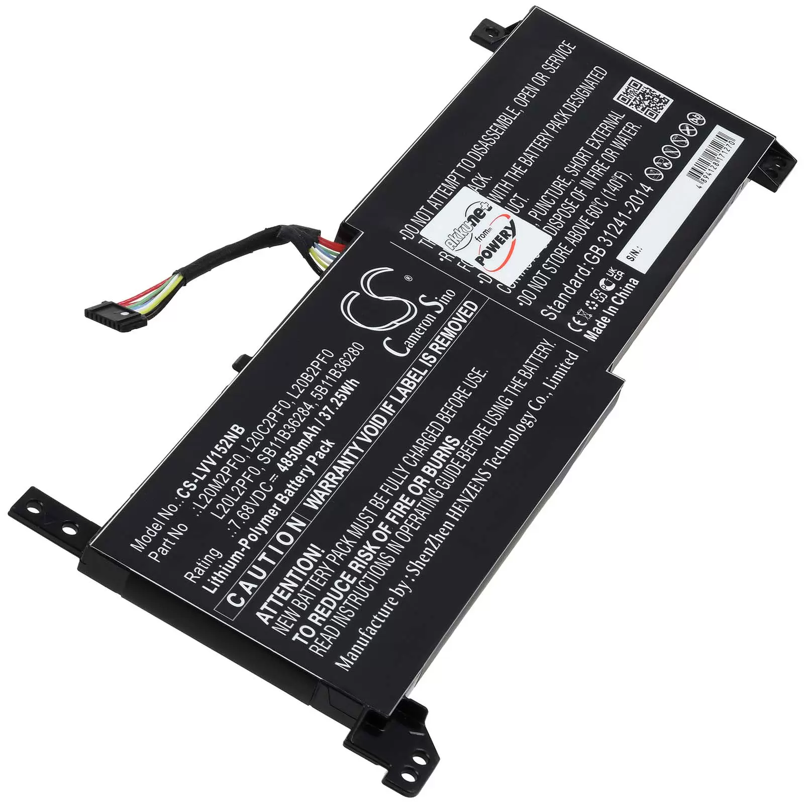 Akku passend für Laptop Lenovo V15-G2-ITL, IdeaPad 3 14ALC6, Typ L20C2PF0, Typ 5B11B36285