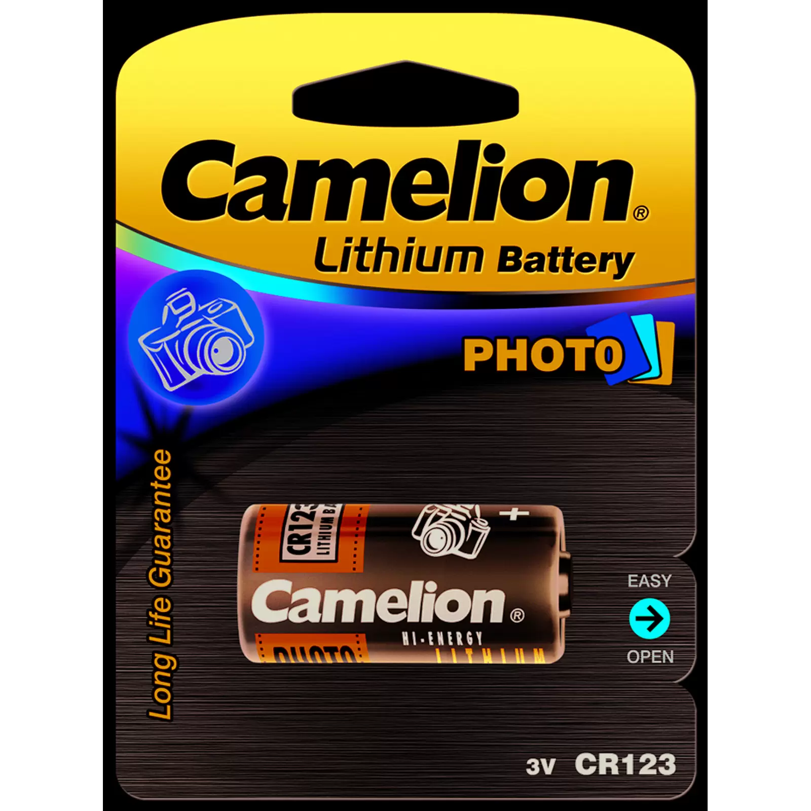 Foto Batterie Camelion CR123 / CR123A / EL123A / DL123A / CR17345 / 1er Blister Foto Batterie Camelion CR123 / CR123A / EL123A / DL123A / CR17345 / 1er Blister