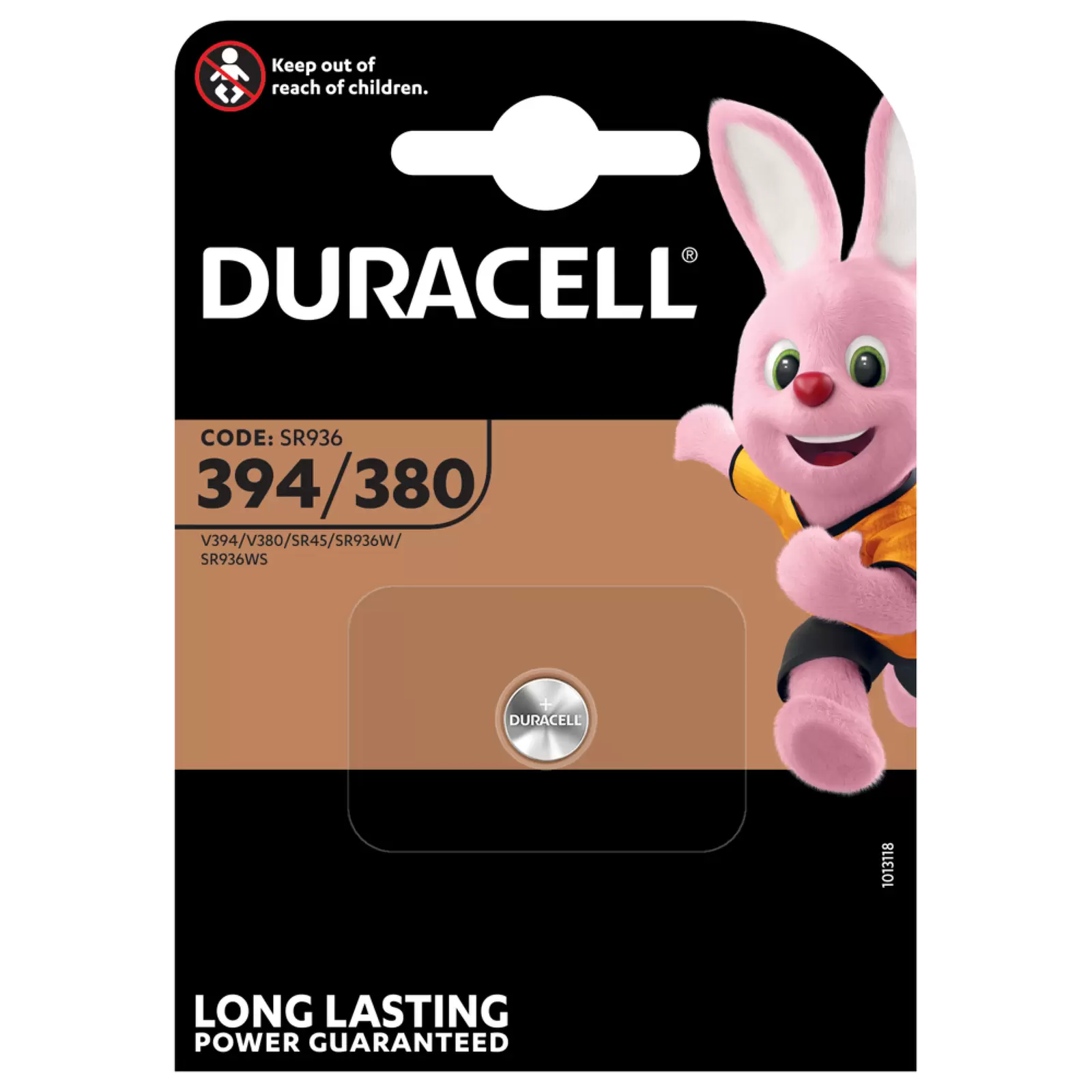 Duracell Knopfzelle SR45 / SR936SW/ Typ 394 1er Blister