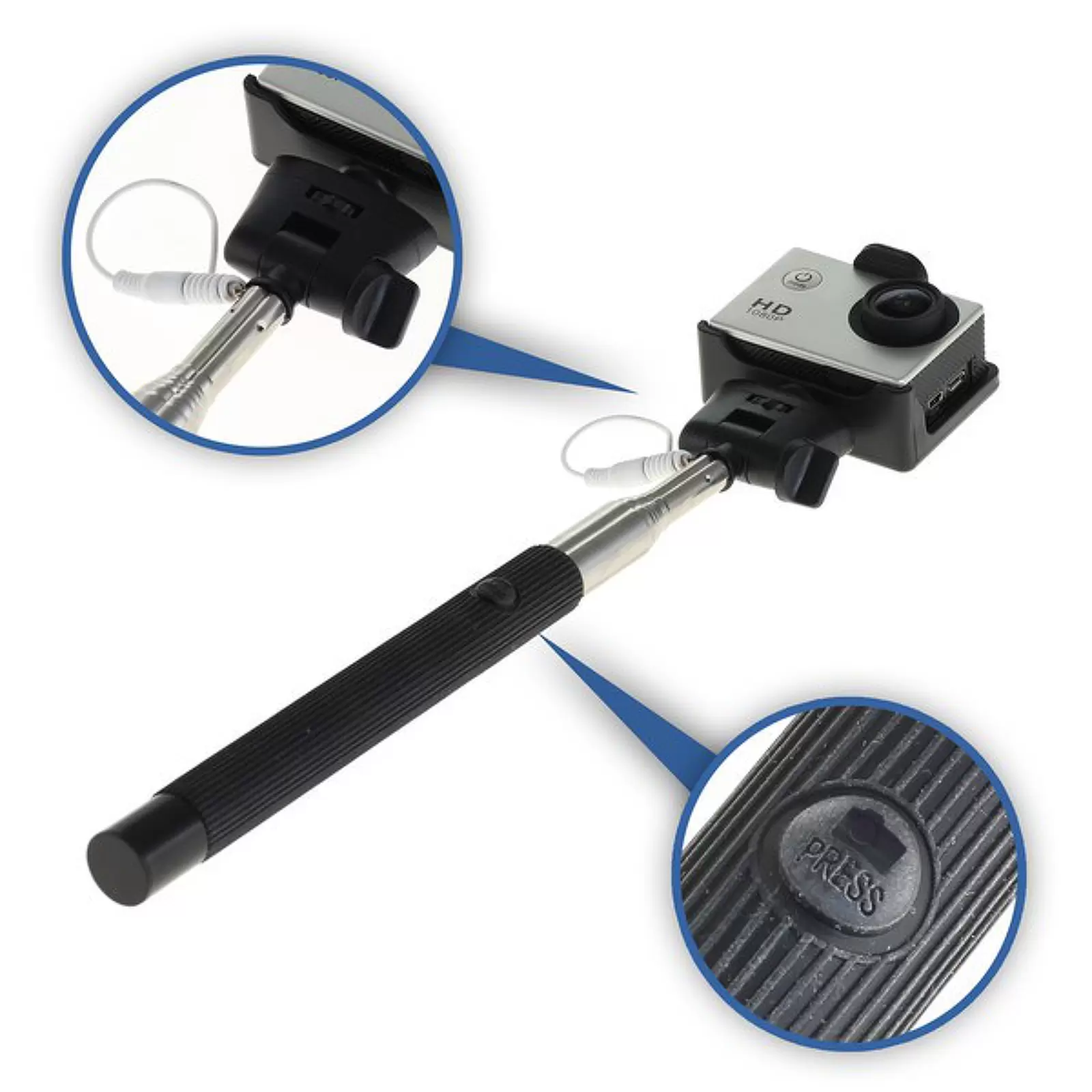 Powery Selfie Stick / Monopod / Einhandstativ für Smartphones