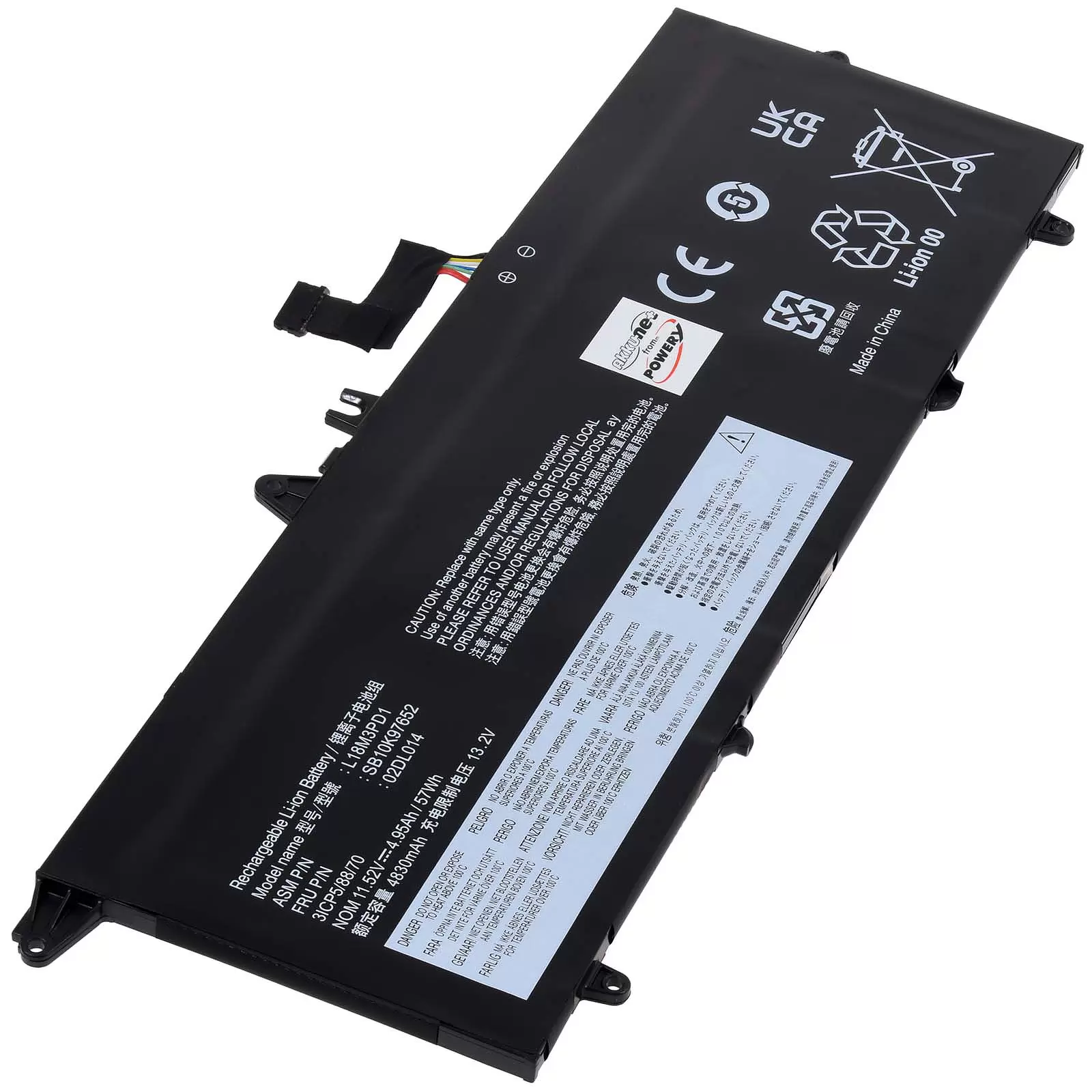 Akku passend für Laptop Lenovo ThinkPad T490s ThinkPad T495s Typ L18L3PD1 Akku passend für Laptop Lenovo ThinkPad T490s ThinkPad T495s Typ L18L3PD1