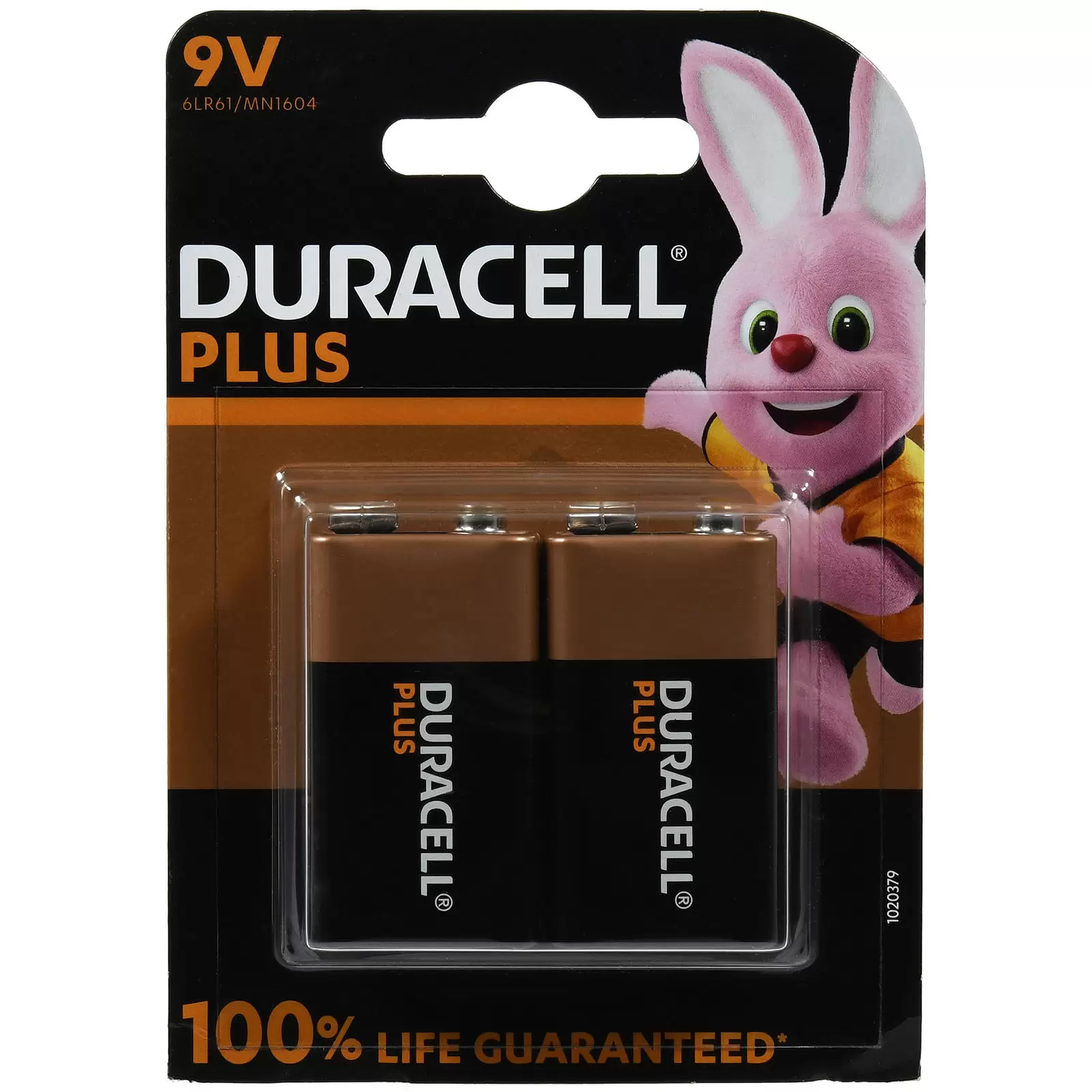 Batterie Duracell Plus Power MN1604 6LR61 9V-Block 2er Blister