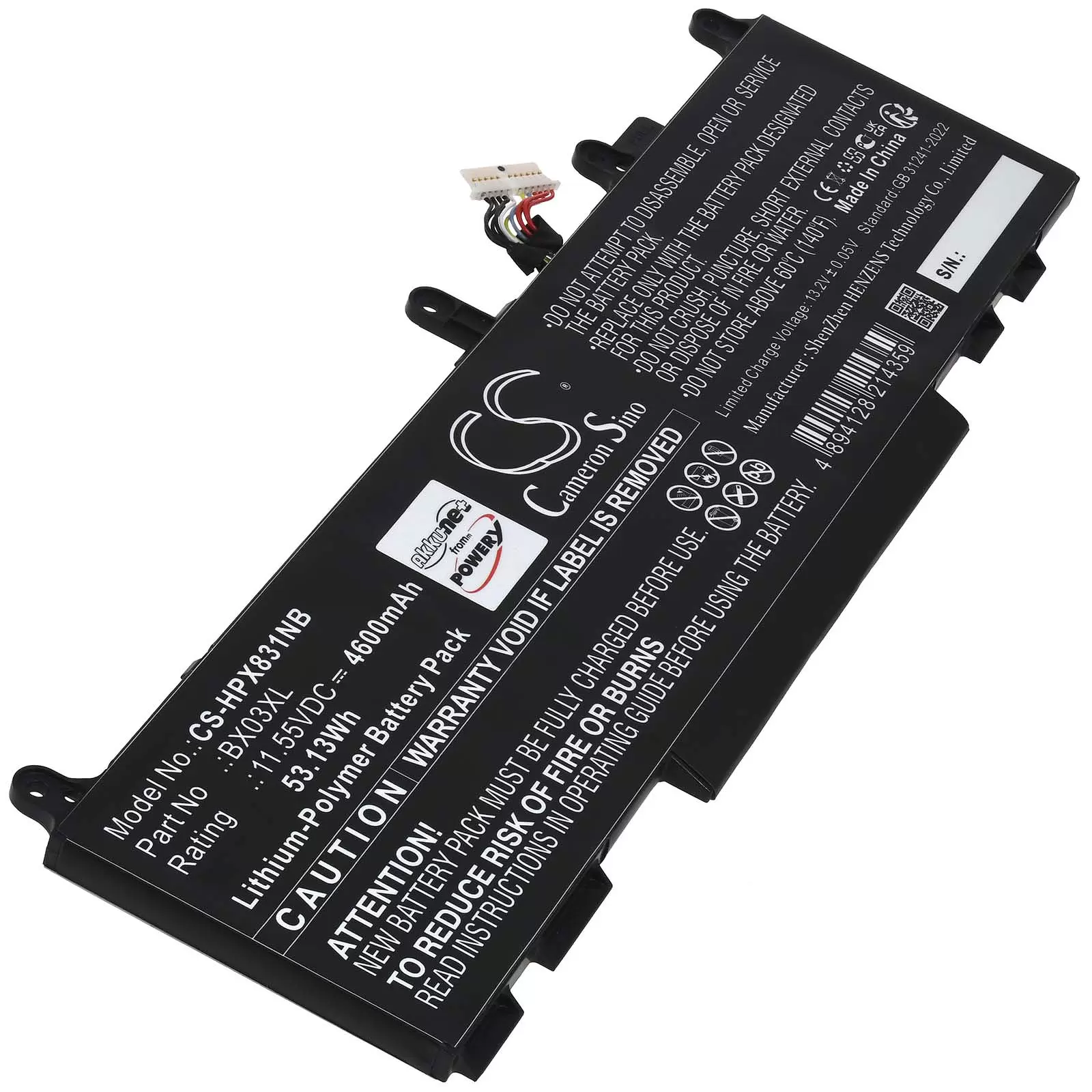 Akku passend für Laptop HP EliteBook 830 G11 EliteBook 845 G11 Typ BX03XL