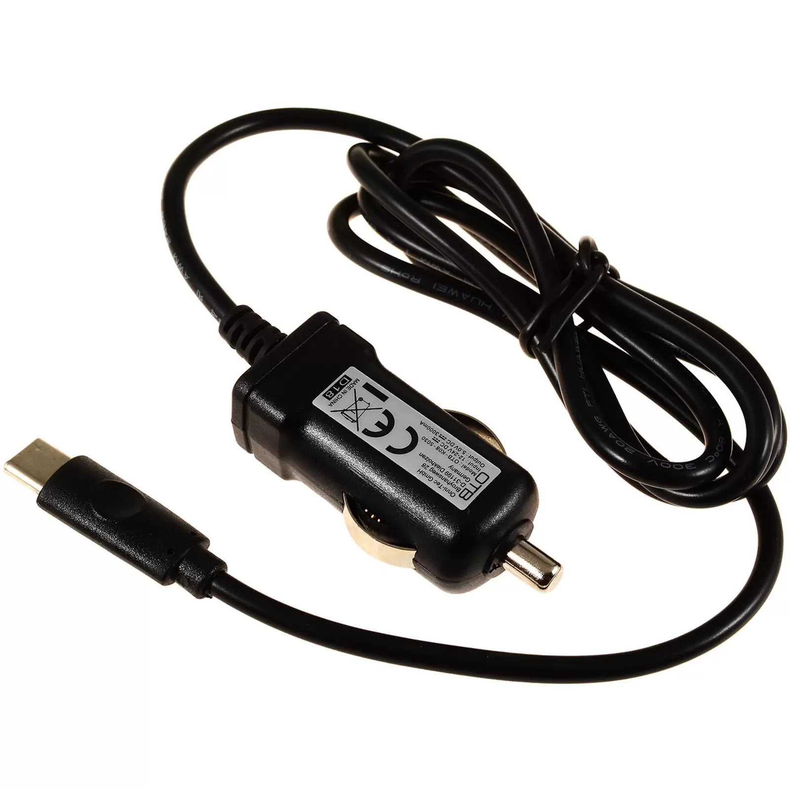 KfZ Lade-Kabel / Ladegerät mit USB-C (Type C) 3,0A