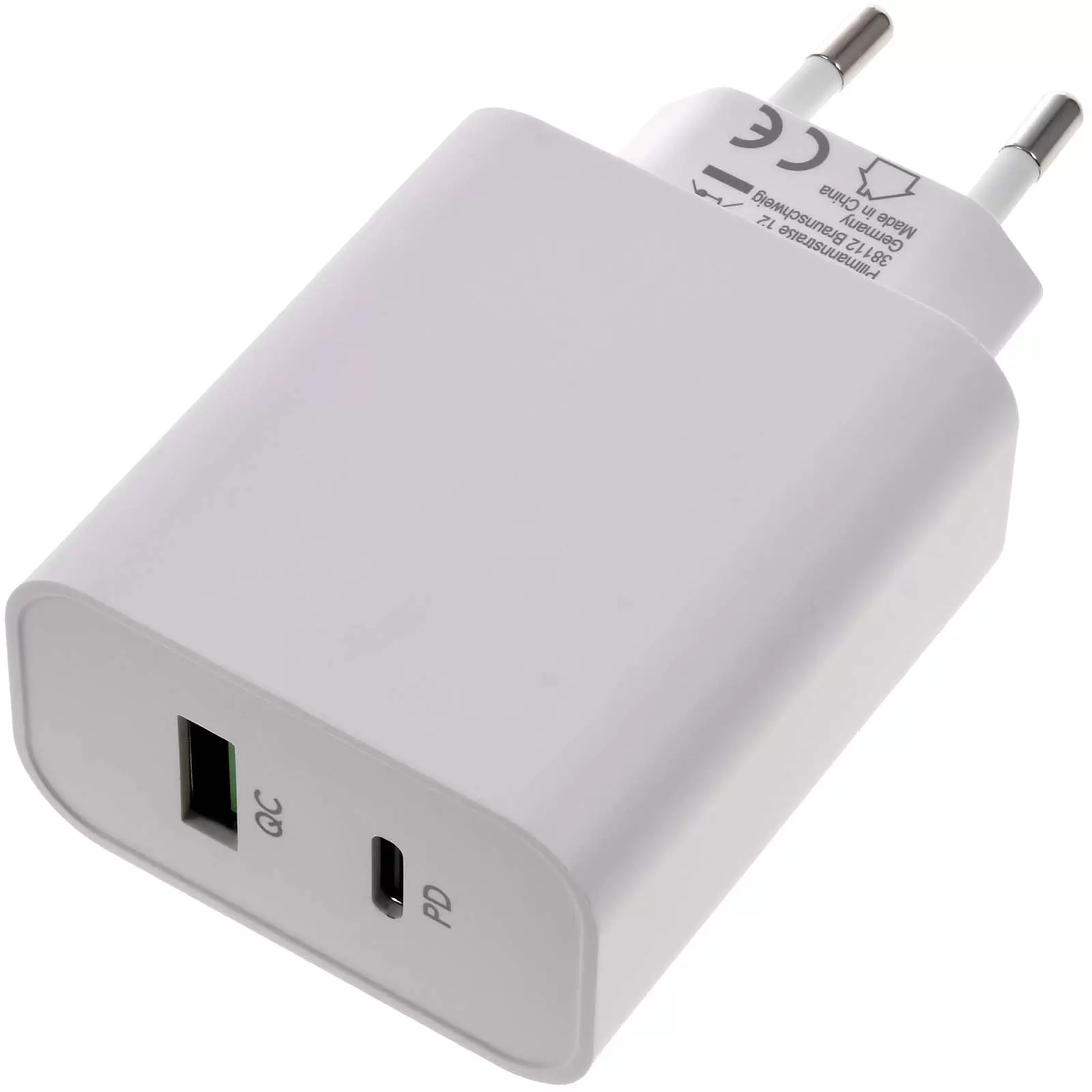 2 Port USB Schnellladegerät USB PD QC Adapter 45 W Weiß 61756 2 Port USB Schnellladegerät USB PD QC Adapter 45 W Weiß 61756