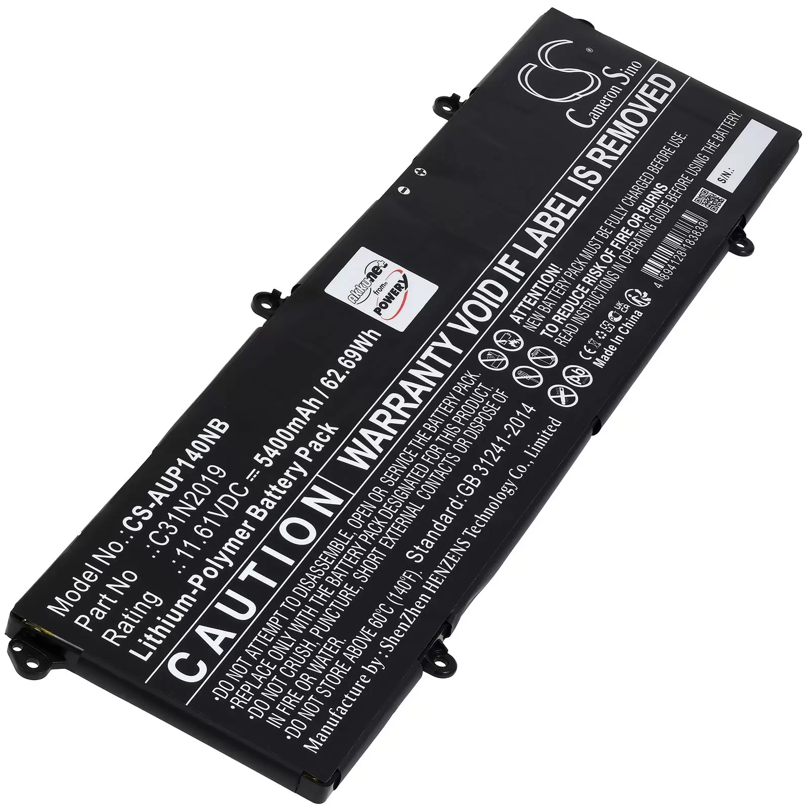 Akku passend für Laptop Asus VivoBook Pro 14 OLED K3400PA / VivoBook Pro 15 OLED M3500Q / Typ C31N2019