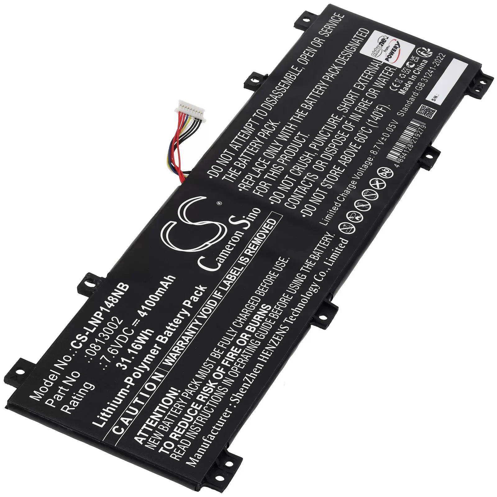 Akku passend für Laptop Lenovo IdeaPad 100S-14IBR IdeaPad 100S-14IBR 80R9 Typ NC140BW1-2S1P