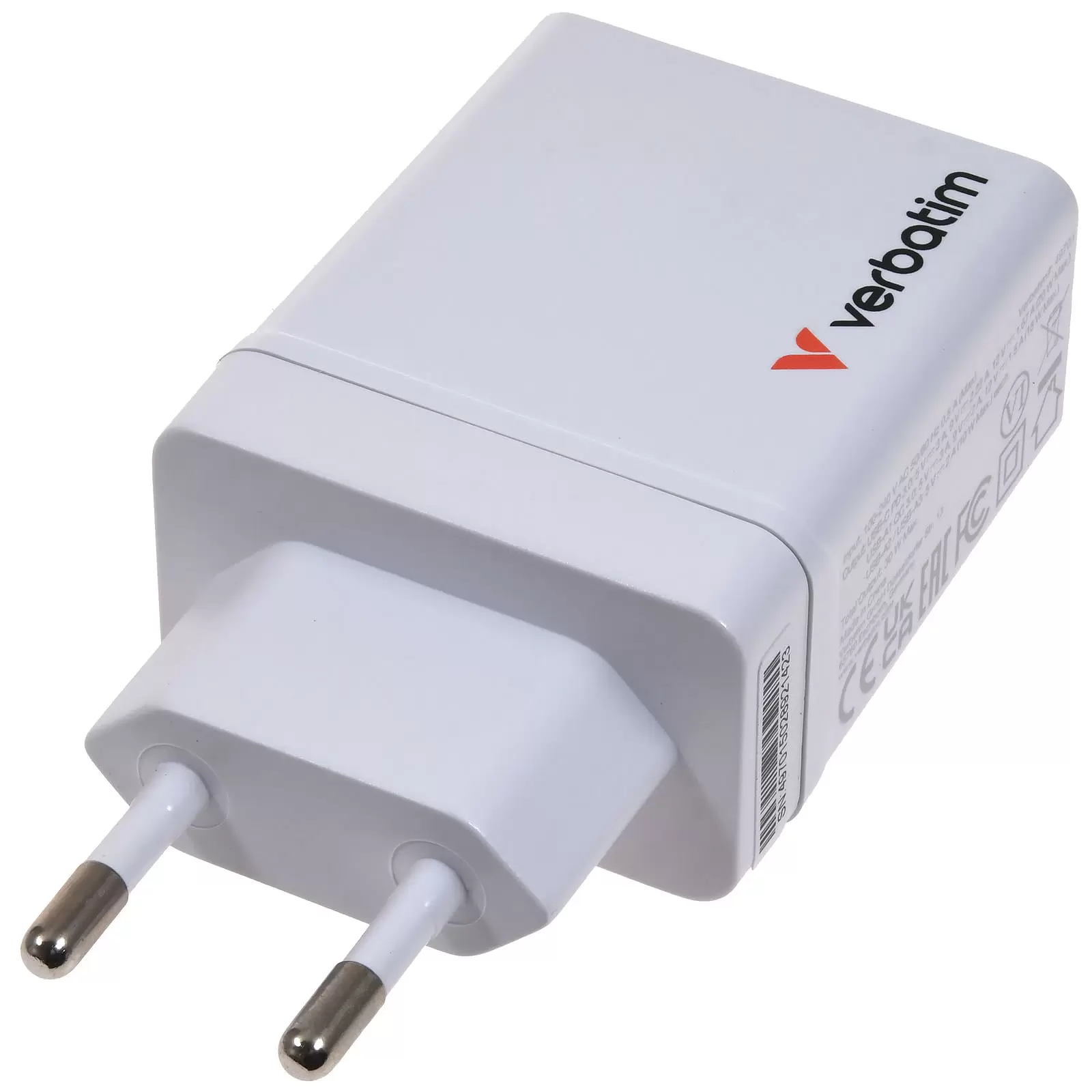 Verbatim Ladeadapter CHR-30EU2 30W GaN weiss 2x USB-A 1x USB-A QC 1x USB-C PD Retail Verbatim Ladeadapter CHR-30EU2 30W GaN weiss 2x USB-A 1x USB-A QC 1x USB-C PD Retail