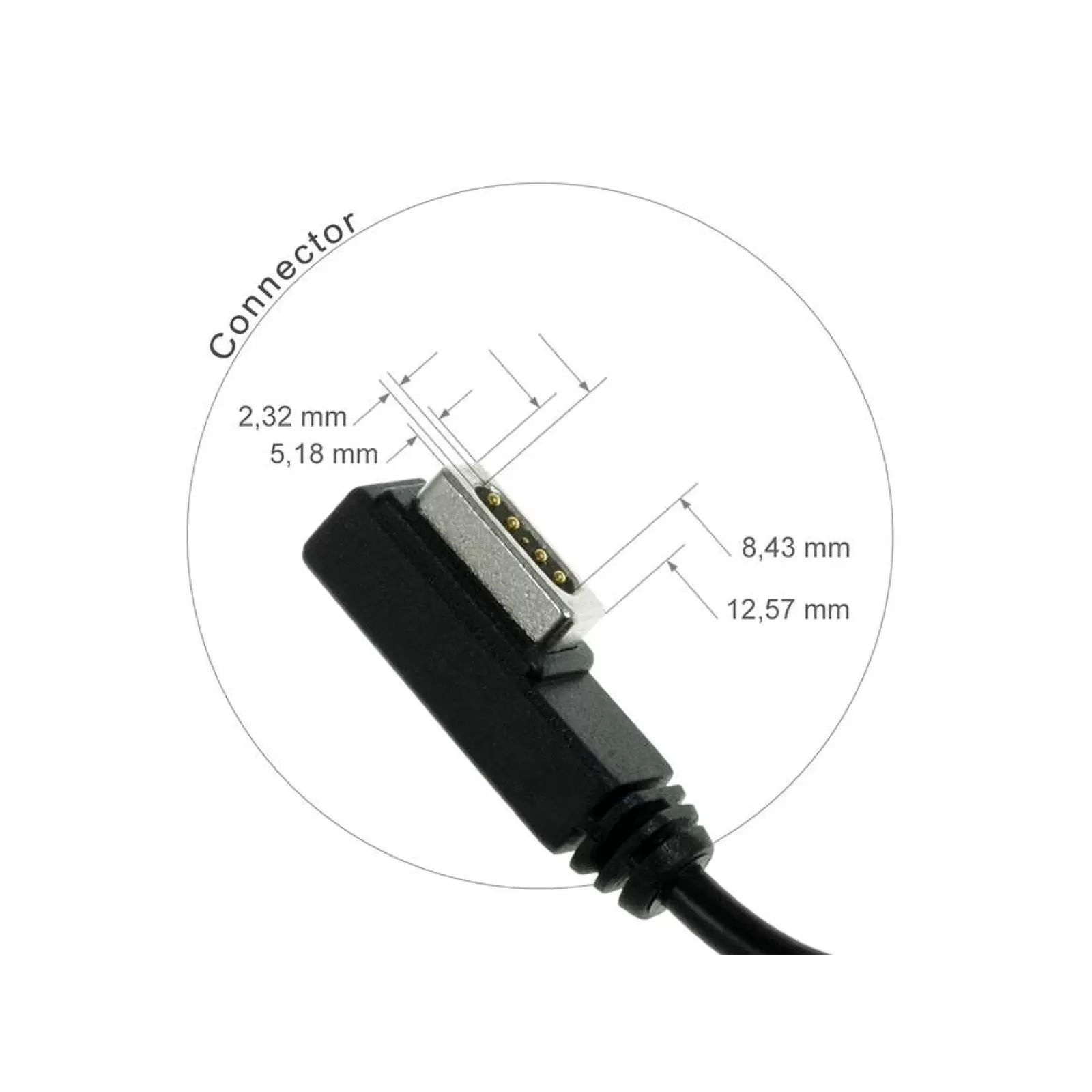 Notebook-Netzteil 19V 65W mit Stecker 91,0mm x 12,6mm x 5,25mm