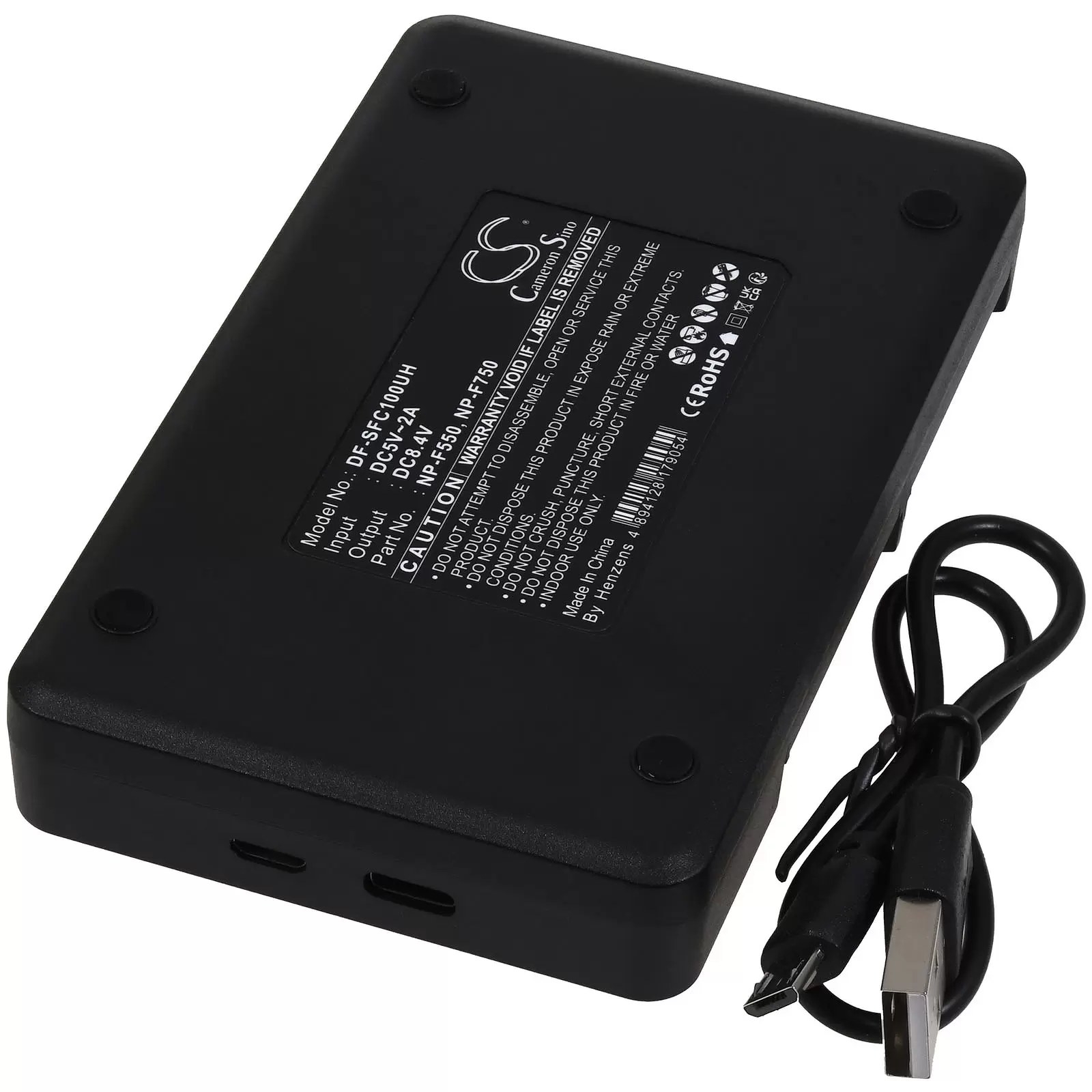 USB-Ladegerät kompatibel mit Sony Typ NP-FM70 BC-V61 / Panasonic Typ VW-VBD1 VW-VBD2 CGR-B/202