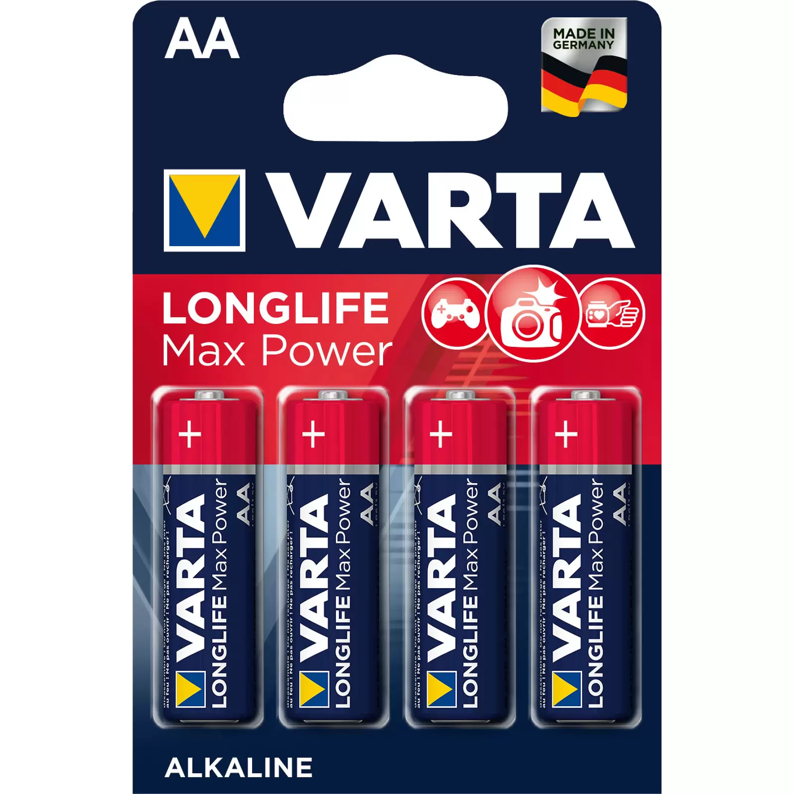 Varta Max Tech Alkaline AA Mignon Batterie 4er Blister