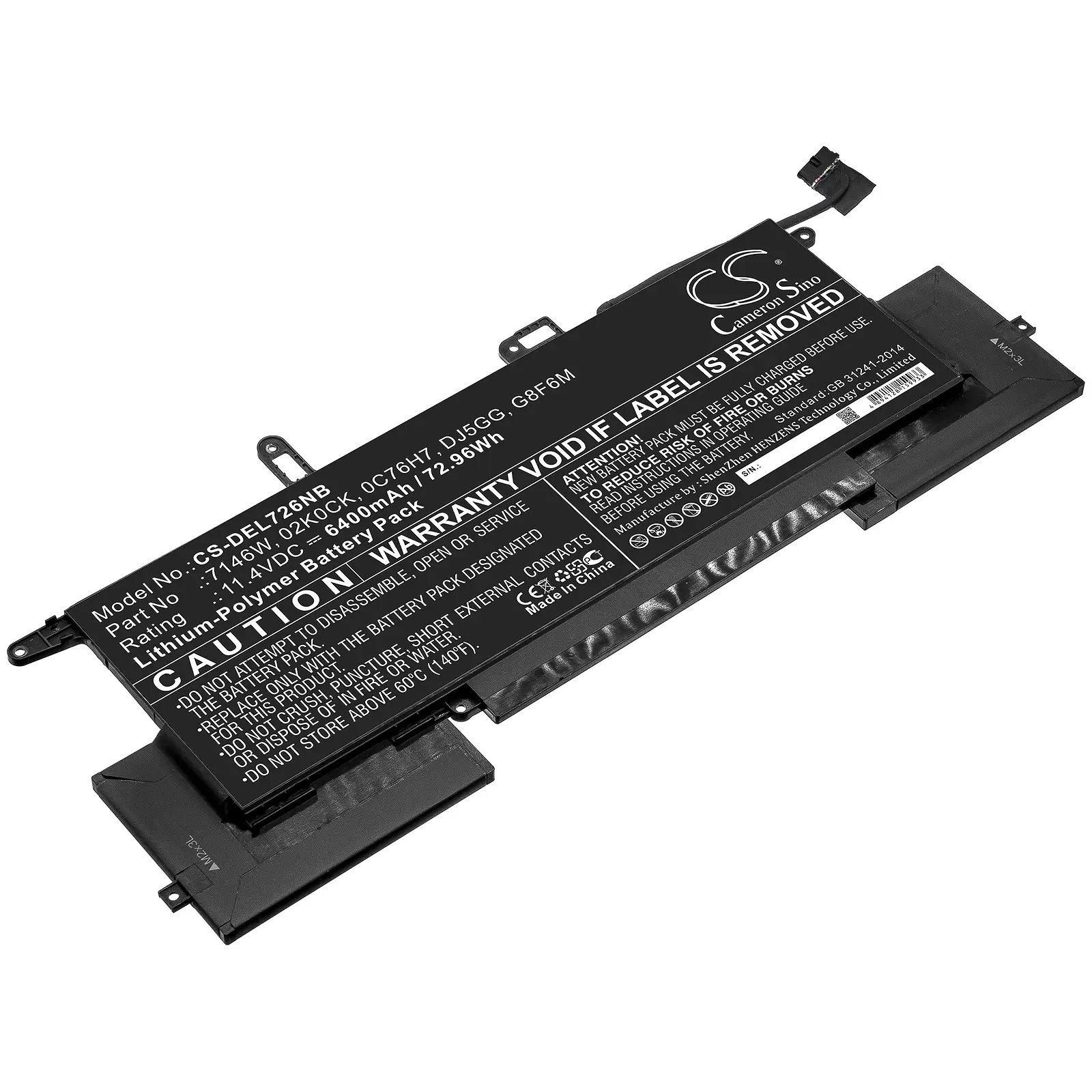 XXL-Akku passend für Laptop Dell Latitude 7400 2-in-1 Latitude E7260 Typ G8F6M
