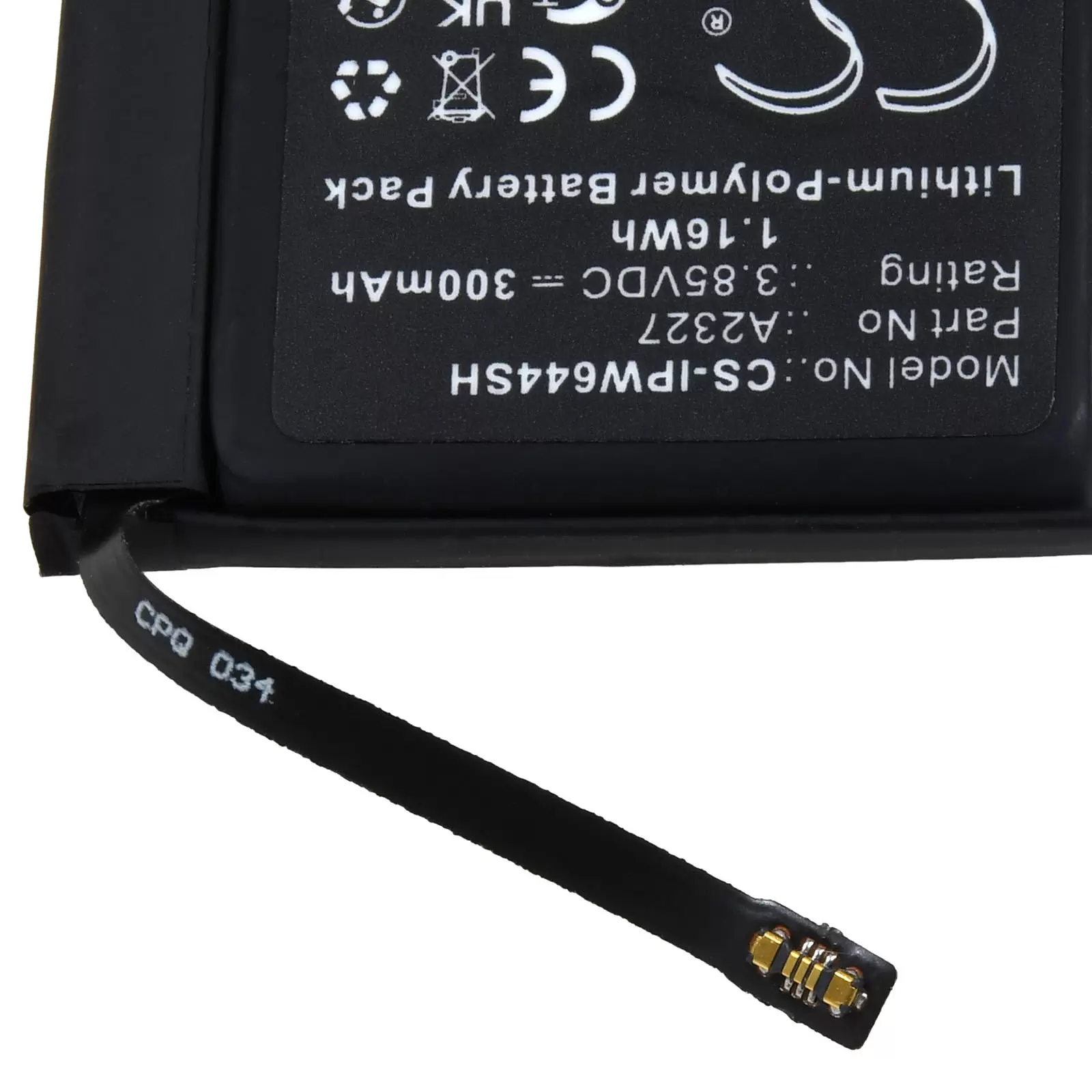 Akku passend für Apple Watch S6 Serie 44mm Typ A2327 Akku passend für Apple Watch S6 Serie 44mm Typ A2327
