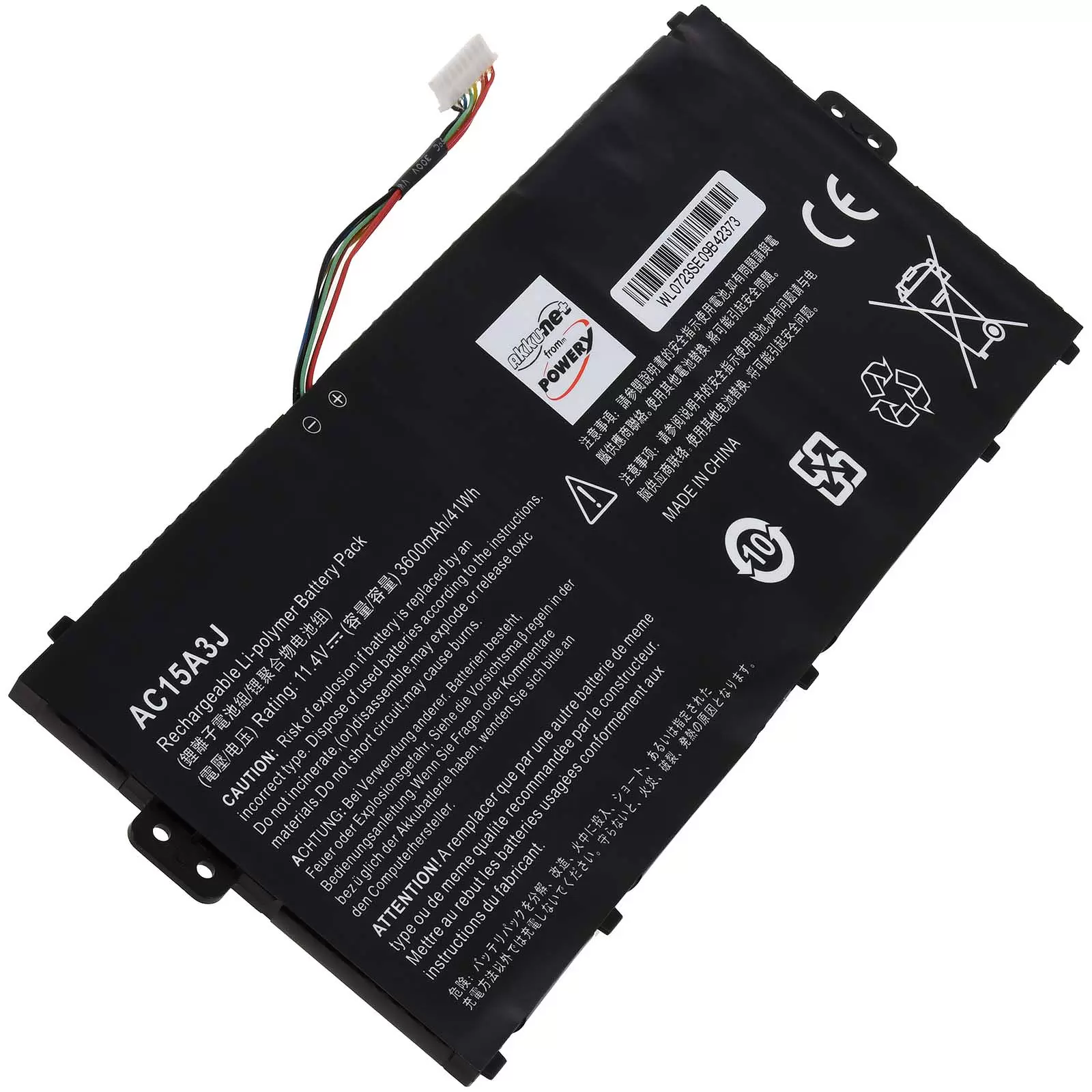 Akku passend für Laptop Acer Chromebook R11 C738T-C44Z / R11-CB5-132T-C4LB / Typ AC15A3J Akku passend für Laptop Acer Chromebook R11 C738T-C44Z / R11-CB5-132T-C4LB / Typ AC15A3J
