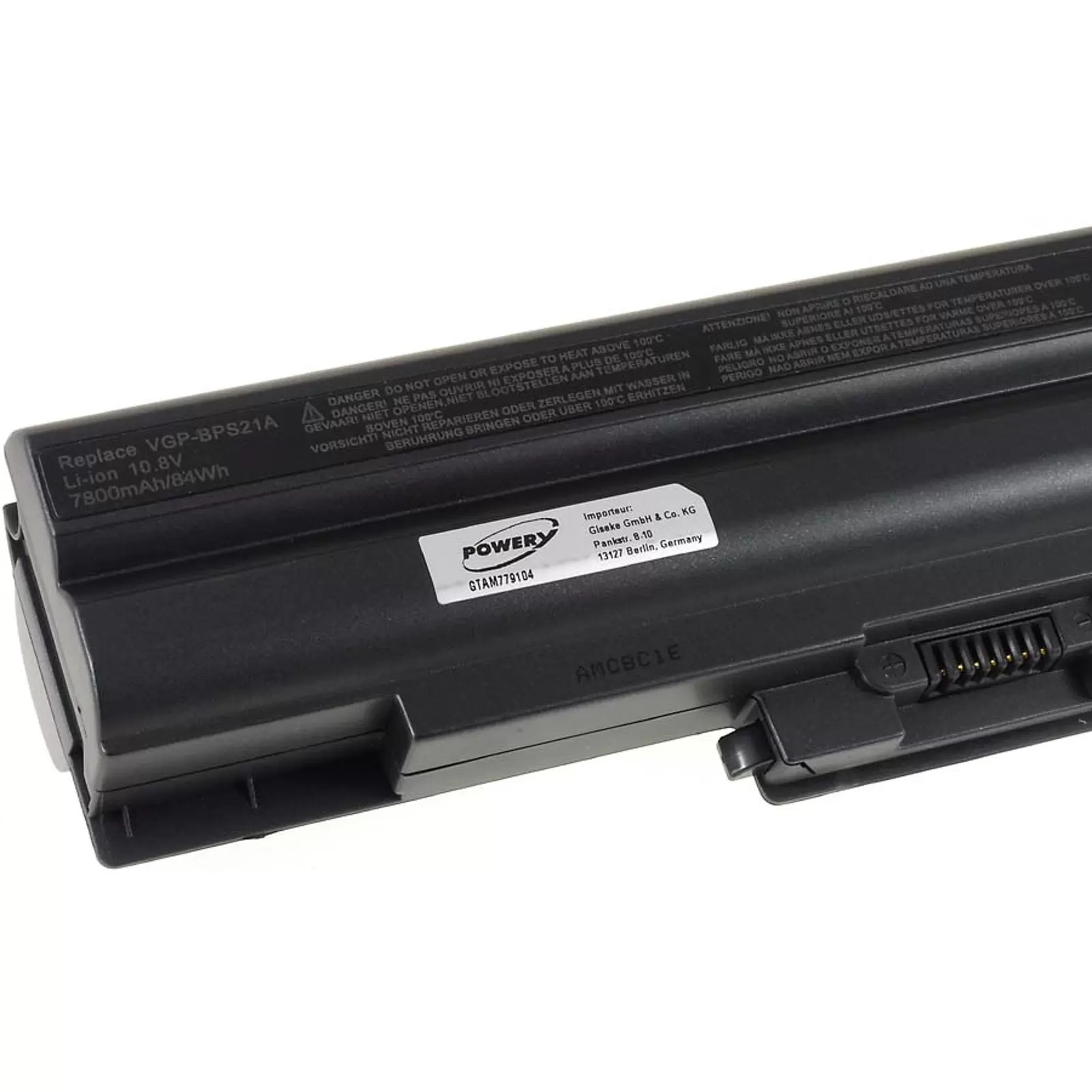 Akku für Sony VGP-BPL21 6600mAh Schwarz