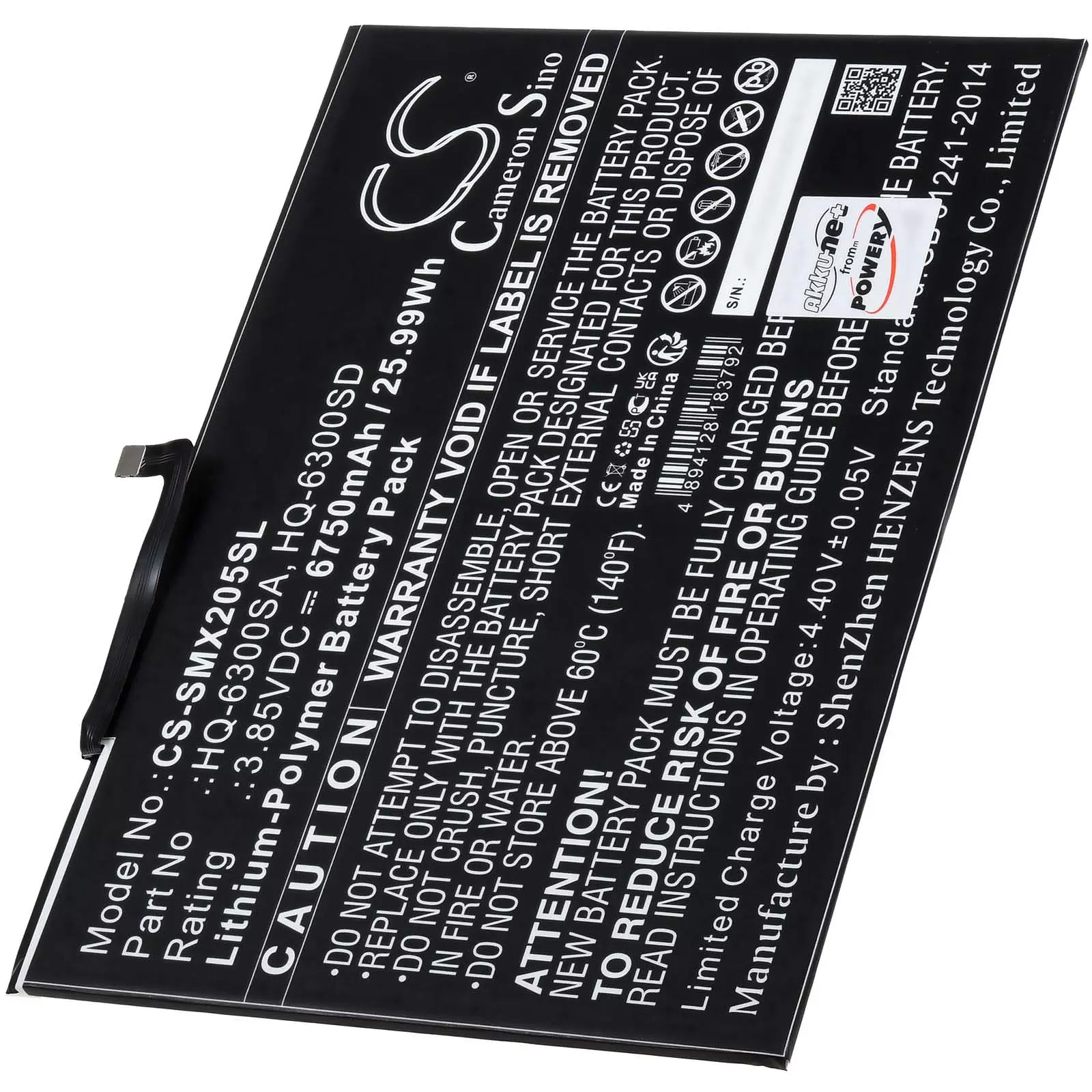 Akku passend für Tablet Samsung Tab A8 10.5, SM-X200, SM-X205, Typ HQ-6300SD
