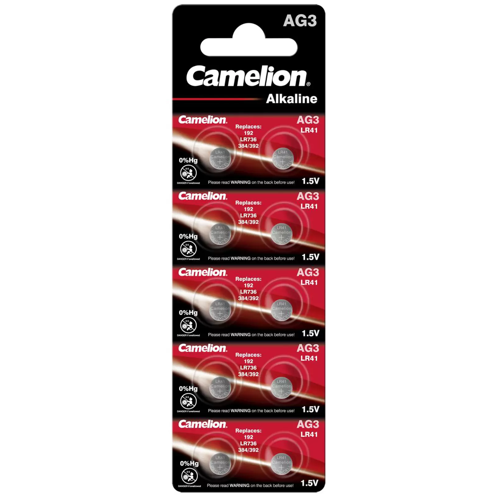 Camelion Knopfzelle LR41 LR1136 AG3 10er Blister