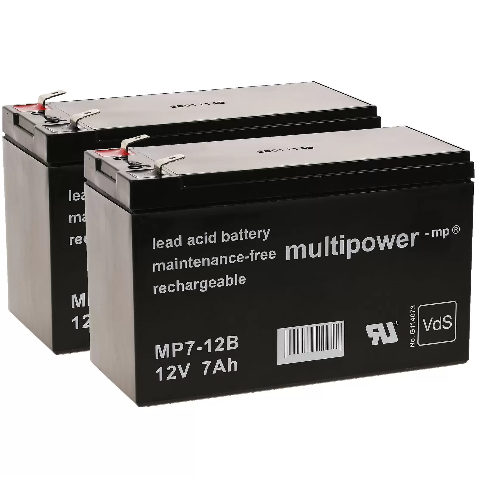 Ersatzakku (multipower) für USV APC Smart-UPS 750, APC RBC48 u.a. 12V 7Ah (ersetzt 7,2Ah)