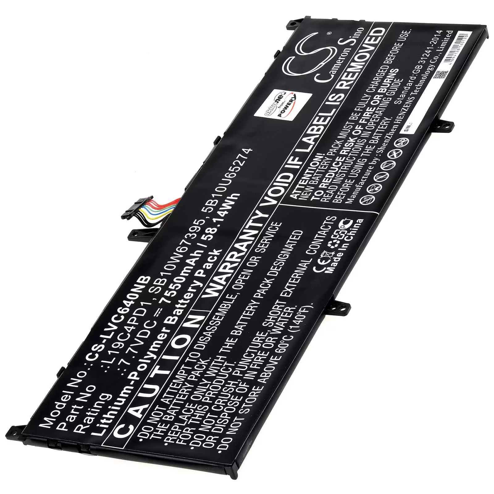 Akku passend für Laptop Lenovo Yoga C640 13 IML, Typ L19C4PD1 Akku passend für Laptop Lenovo Yoga C640 13 IML, Typ L19C4PD1