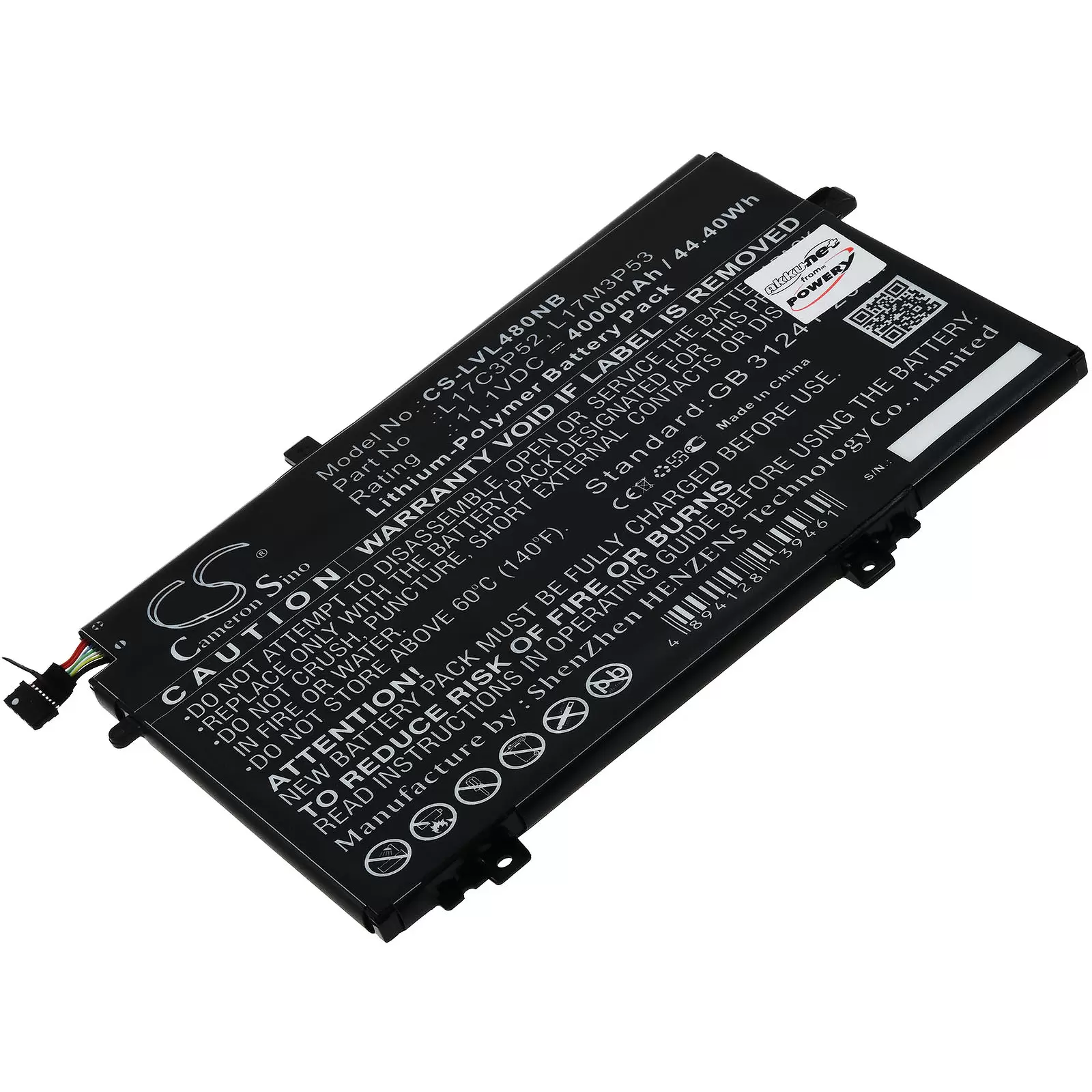 Akku passend für Laptop Lenovo ThinkPad L580, ThinkPad L480, Typ 01AV464 u.a.