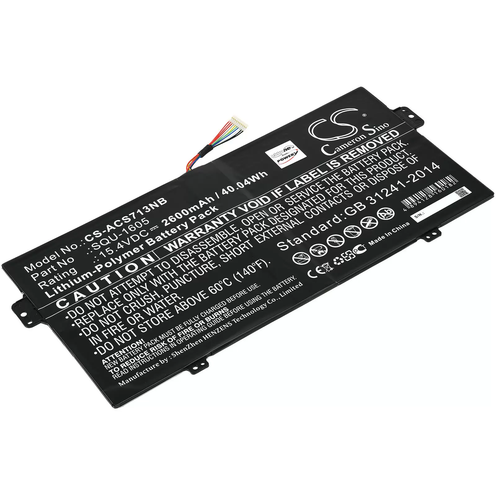 Akku passend für Laptop Acer Swift 7 SF713-51-M8MF, Spin 7 SP714-51-M339, Typ SQU-1605 u.a.