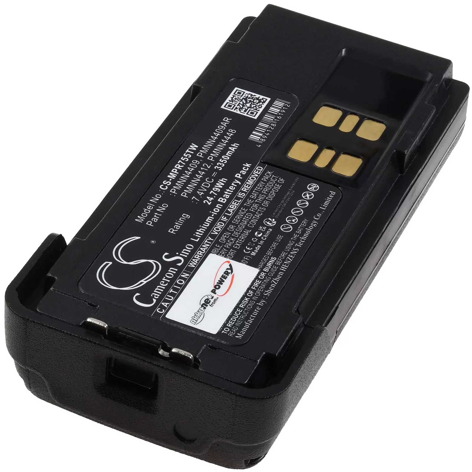 Powerakku passend für Funkgerät Motorola DP4000, DP4400, Typ PMNN4409 Powerakku passend für Funkgerät Motorola DP4000, DP4400, Typ PMNN4409