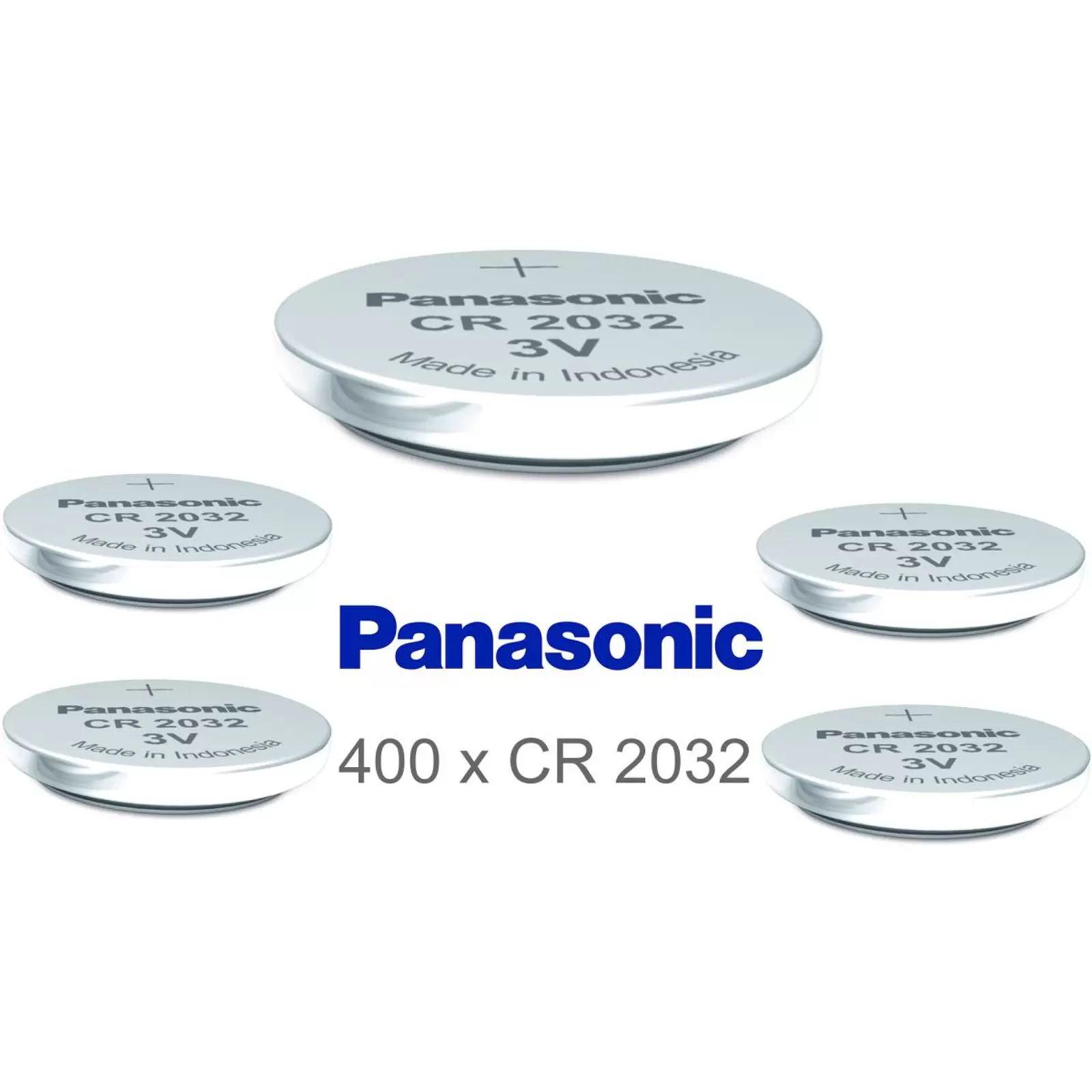 Panasonic Lithium Knopfzelle CR2032 / DL2032 / ECR2032 400 Stück lose