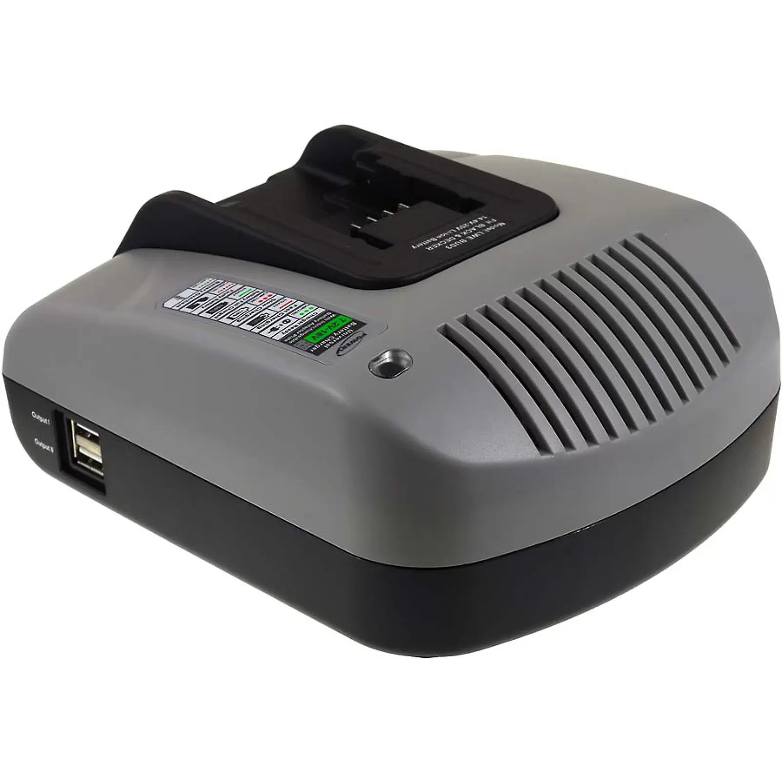 Powery Akku-Ladegerät mit USB für Black&Decker BL1314/ BL1514/ LB16/ LB20