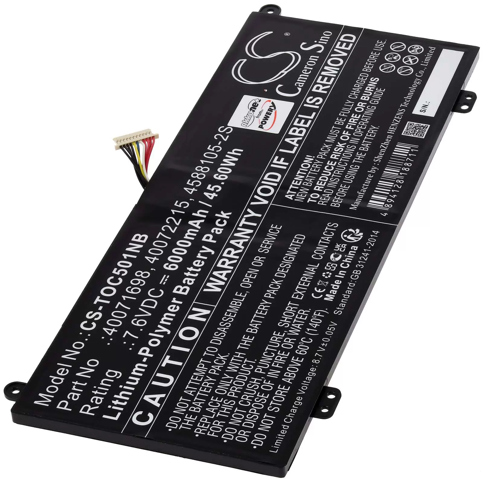 Akku passend für Laptop Dynabook Satellite Pro C40-G-11G Mediona Akoya E15403 Typ 40071698 Akku passend für Laptop Dynabook Satellite Pro C40-G-11G Mediona Akoya E15403 Typ 40071698