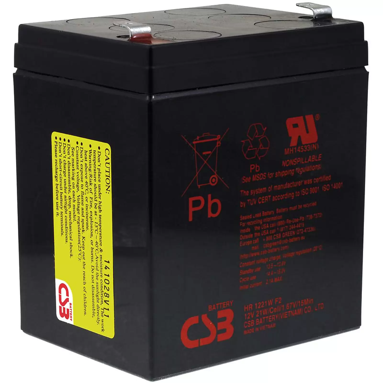 CSB Hochstrom Bleiakku HR1221WF2 12V 5,1Ah CSB Hochstrom Bleiakku HR1221WF2 12V 5,1Ah