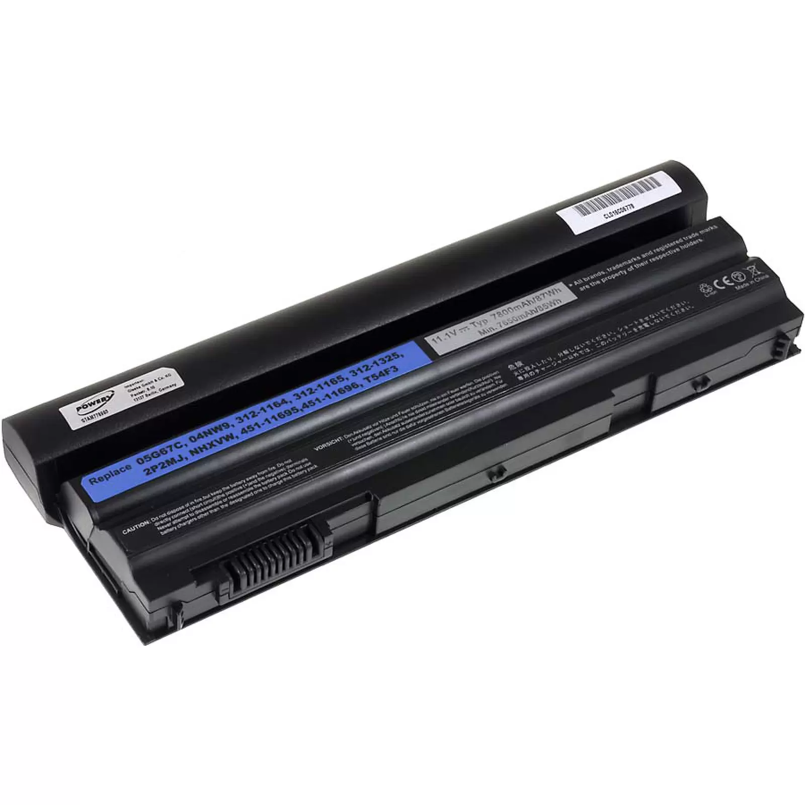 Akku für Dell Latitude E6420/ Typ T54FJ 7800mAh