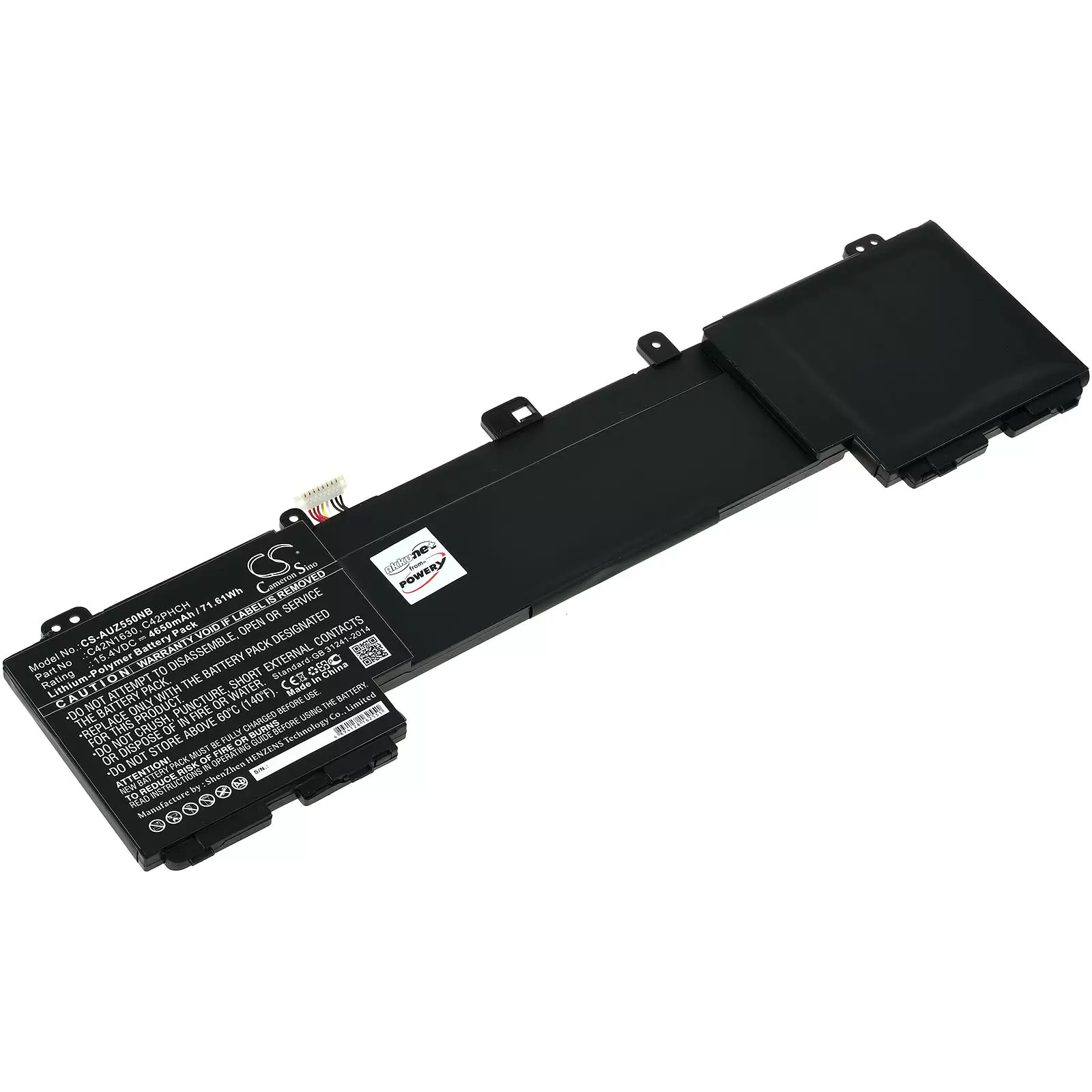 Akku passend für Laptop Asus ZenBook Pro UX550VD-BN032T, UX550VD-BN068T, Typ C42N1630 u.a.